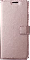 Coque adaptée pour Xiaomi Poco X5 | Étui à livres | Couverture de livre avec porte-cartes | Étui portefeuille avec porte-cartes | Rose doré