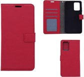 LuxeBass Hoesje geschikt voor Xiaomi Redmi 10 - Boekhoesje met kaartvakken - Rood gsm hoesje - telefoonhoes - telefoonhoesjes