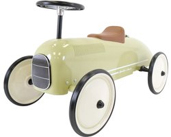 Bandits & Angels Metalen Loopauto Oldtimer Retro Groen vanaf 1 Jaar voor Jongens en Meisjes - Loop Auto voor Kinderen Retro Green - voor Binnen en Buiten