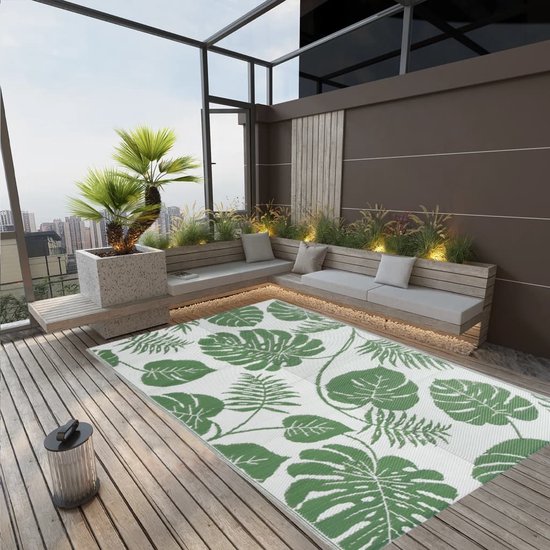 vidaXL - Buitenkleed - ARAKIL - 190x290 - cm - polypropeen - groen van VidaXL — afbeelding 3