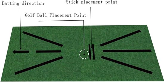 Golf trainingsmat, chipping hitting trainingsmat voor swingdetectie, golf swing mat, draagbare golf trainingshulp kit, 60 x 30 cm golf trainingsmat voor binnen en buiten, swing oefenmat (3) van GOLF — afbeelding 5