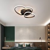 LuxiLamps - Harten Plafondlamp - Zwart - Warm Wit - Woonkamer Lamp - Moderne Lamp - Slaapkamer Lamp - Plafonniere