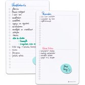 GreenStory - Tableau blanc collant - Liste de tâches de l'agenda de bureau - Paquet