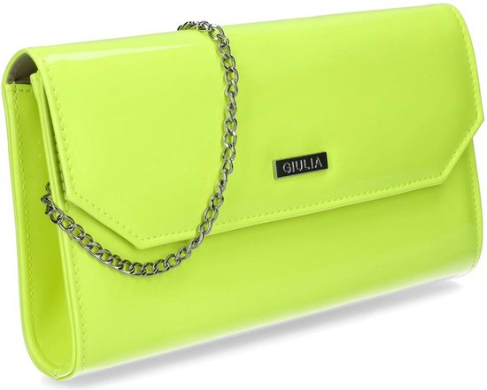 Giulia Clutch handbag handtas galatasje - Fluor geel (yellow charol fluor)