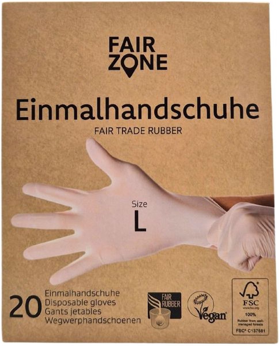 Latex Wegwerphandschoenen - Maat L - 20 st