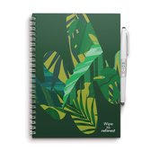 MOYU - Safari Nights Notebook - Uitwisbaar Notitieboek A5 Hardcover - Multifunctionele pagina’s - Inclusief uitwisbare pen, houder en wisdoekje