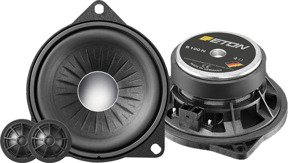 Eton B100N - Autospeakers - Pasklare speakerset voor BMW - 10cm - 2-weg Componentenset - Audio Upgrade