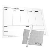 Toile de modèle d' Business MOYU | Set de table A3 | Planificateur de bureau | Papier de pierre effaçable et réinscriptible