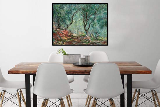 Cadre photo avec affiche - Oliviers dans le jardin Moreno - Peinture de Claude Monet - 80x60 cm - Cadre pour affiche