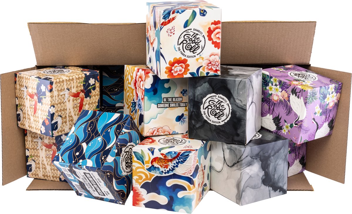 The Good Roll | The Happy Tissue - Tissues - Bamboepapier - 6 boxen