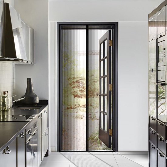 MYCARBON magnetisch Vliegengordijn voor deur, sterkere magneten Insectendoor 110x210cm, voor kellerdeur, terrasdeur, woonkamer, zonder boren