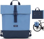 Tammo Fietstassen voor bagagedrager, dames en heren, blauw, 2-in-1 fietstas, rugzak en bagagedragertas achter, waterafstotend