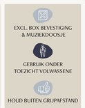 Exclusief box bevestiging & muziekdoosje. Gebruik onder toezicht volwassene. Houd buiten grijpafstand.