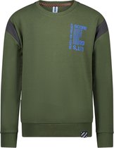 B.Nosy -Jongens sweater - Ravi - Militairy groen - Maat 110