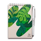 MOYU - Sandy Jungle Notebook - Uitwisbaar Notitieboek A6 Hardcover - Multifunctionele pagina’s - Inclusief uitwisbare pen, houder en wisdoekje