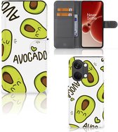 GSM Hoesje OnePlus Nord 3 Mobiel Bookcase Valentijn Cadeautje Haar Avocado Singing