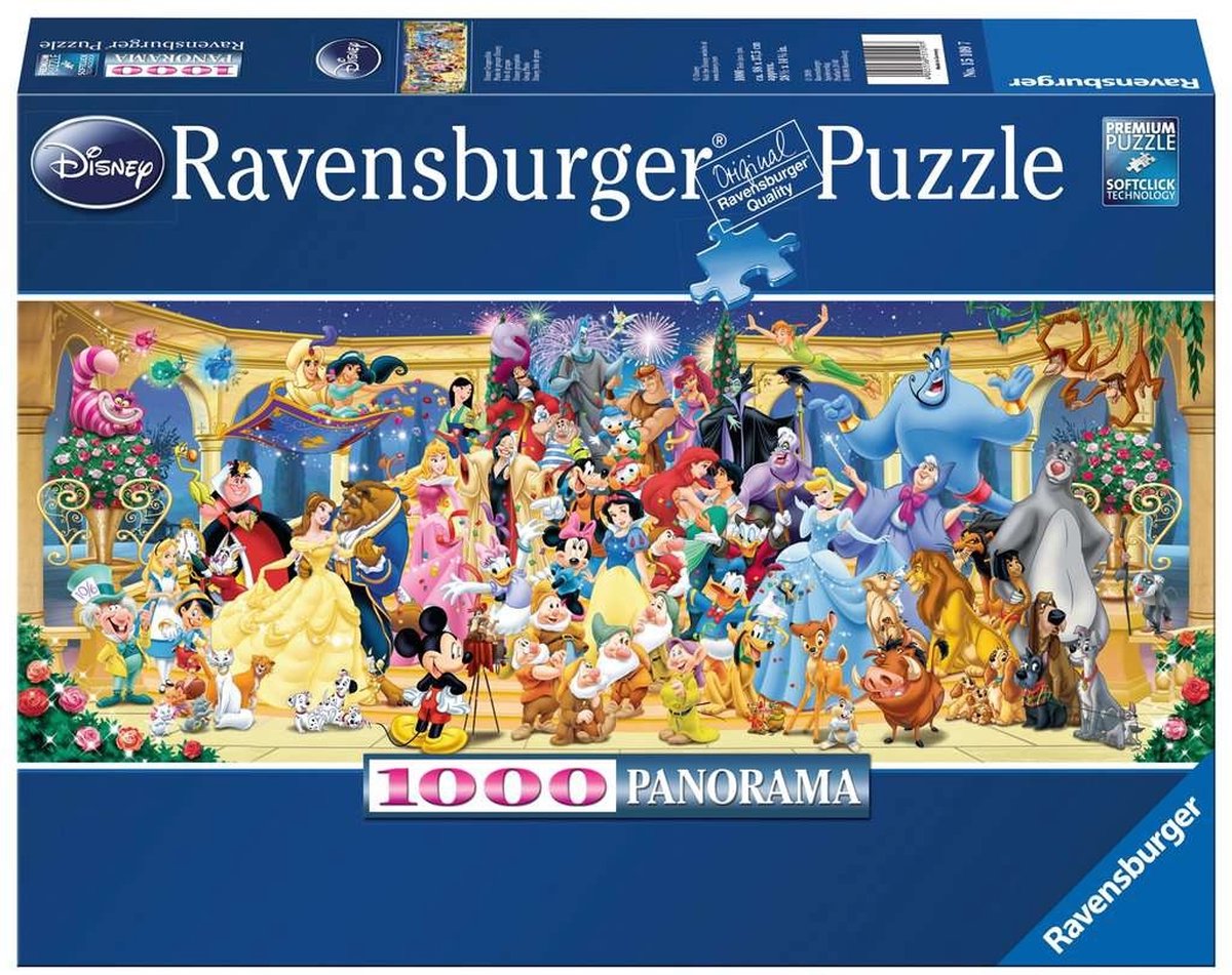 Ravensburger Panorama Puzzel Disney Groepsfoto - Legpuzzel - 1000 stukjes — afbeelding 2