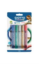 Giotto 5 tubes glitterlijm 10,5ml - Metallic