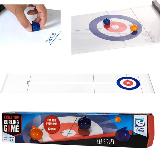 Lifetime Jeux Jeu de Curling - Thema Toilettes - Set Complet - 90 x 20 x 3  cm