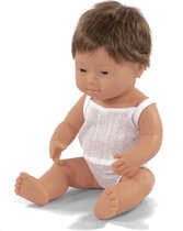 Miniland Babypop Europese Jongen met Downsyndroom - Met Vanillegeur 38 Cm Wit Pakje