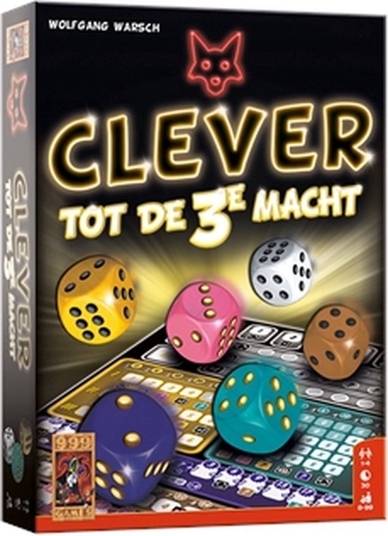 999 Games - Clever tot de 3e macht - Dobbelspel - Derde deel van de razend populaire dobbelsensatie Clever - Gezelschapsspel - Familiespel - Strategiespel - Klein cadeautje