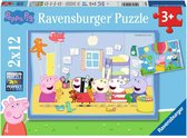 Puzzle Ravensburger Peppa Pig - 2x12 pièces - Puzzle pour enfants