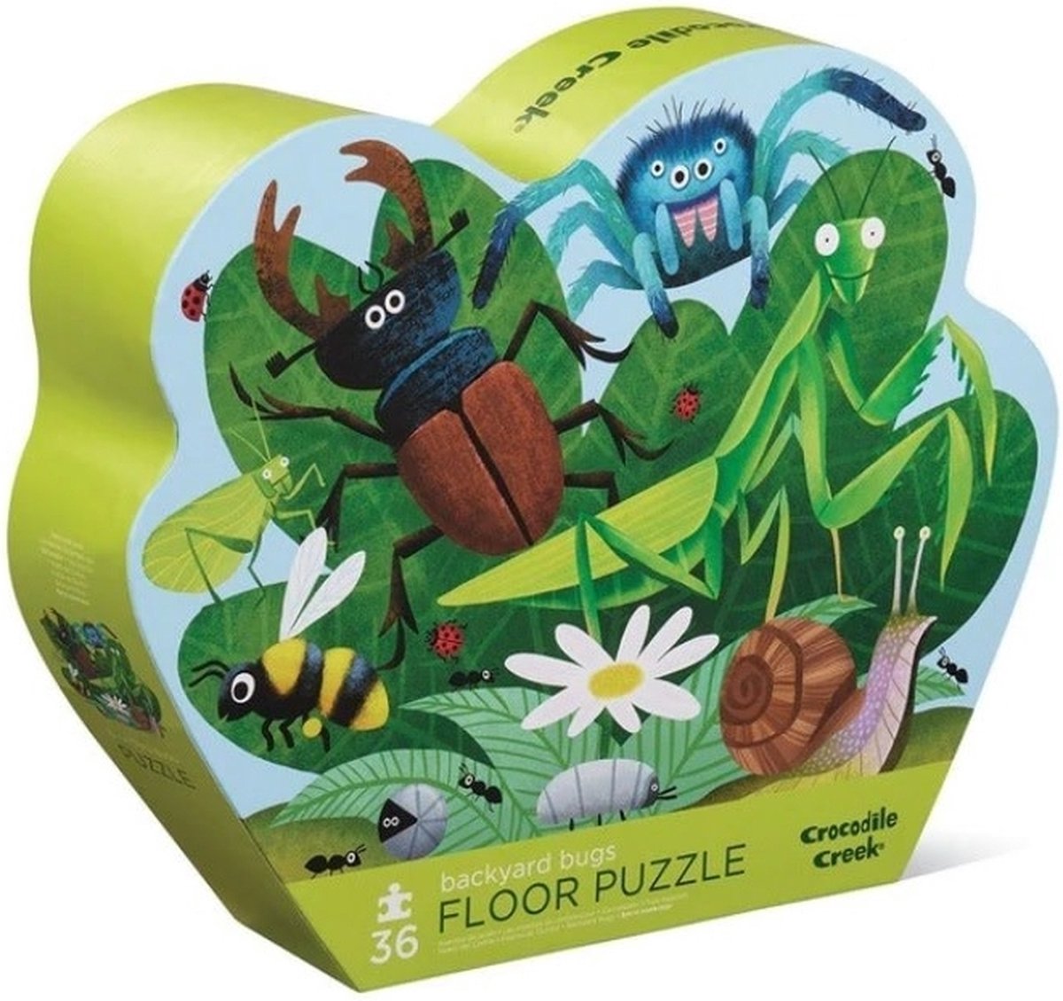 Crocodile Creek | Shaped box puzzles, 36 stuks - Insecten