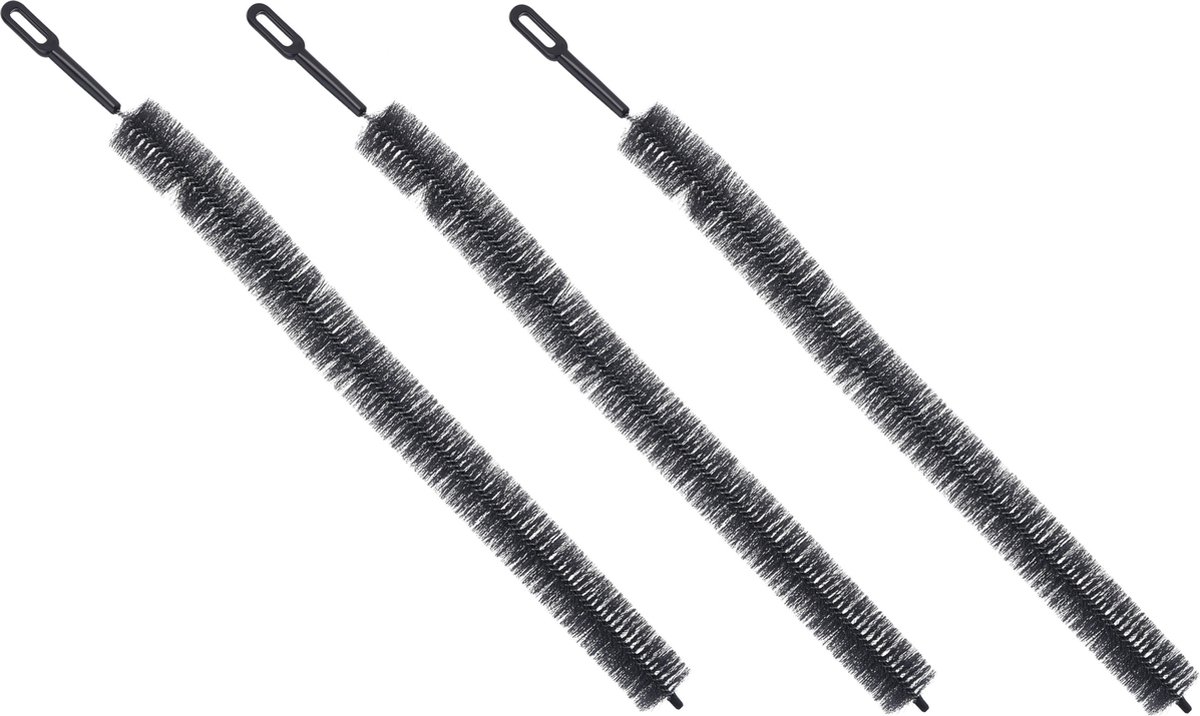 Goedkoopste 3x Grijze radiator/verwarming schoonmaak borstel buigbaar 70 cm - Huishouding - Schoonmaakproducten - Verwarmingsbuizen schoonmaken