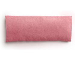 Ontspannend oogkussen roze | ZONDER LAVENDEL | 100% ecologisch | handgemaakt in NL | vulling 150g biologisch lijnzaad | perfect voor Yoga | Meditatie | Yoga Nidra | Ontspanning | afneembare en wasbare eco linnen hoesje