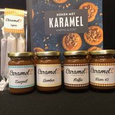 CaramelZ Proefpakket Compleet - Karamel in vier smaken - karamel reepjes - kookboek