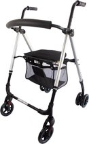 Mobiclinic Dehesa - Rollator voor ouderen - rollator met 4 wielen voor volwassenen en gehandicapten - Opvouwbare rollator - Lichtgewicht - Aluminium rollator met zitje en mandje