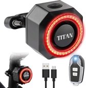 Titan® 2in1 Fietsalarm & Fietslamp - 2 Jaar Garantie - Anti-diefstal - Fietsslot Met Alarm