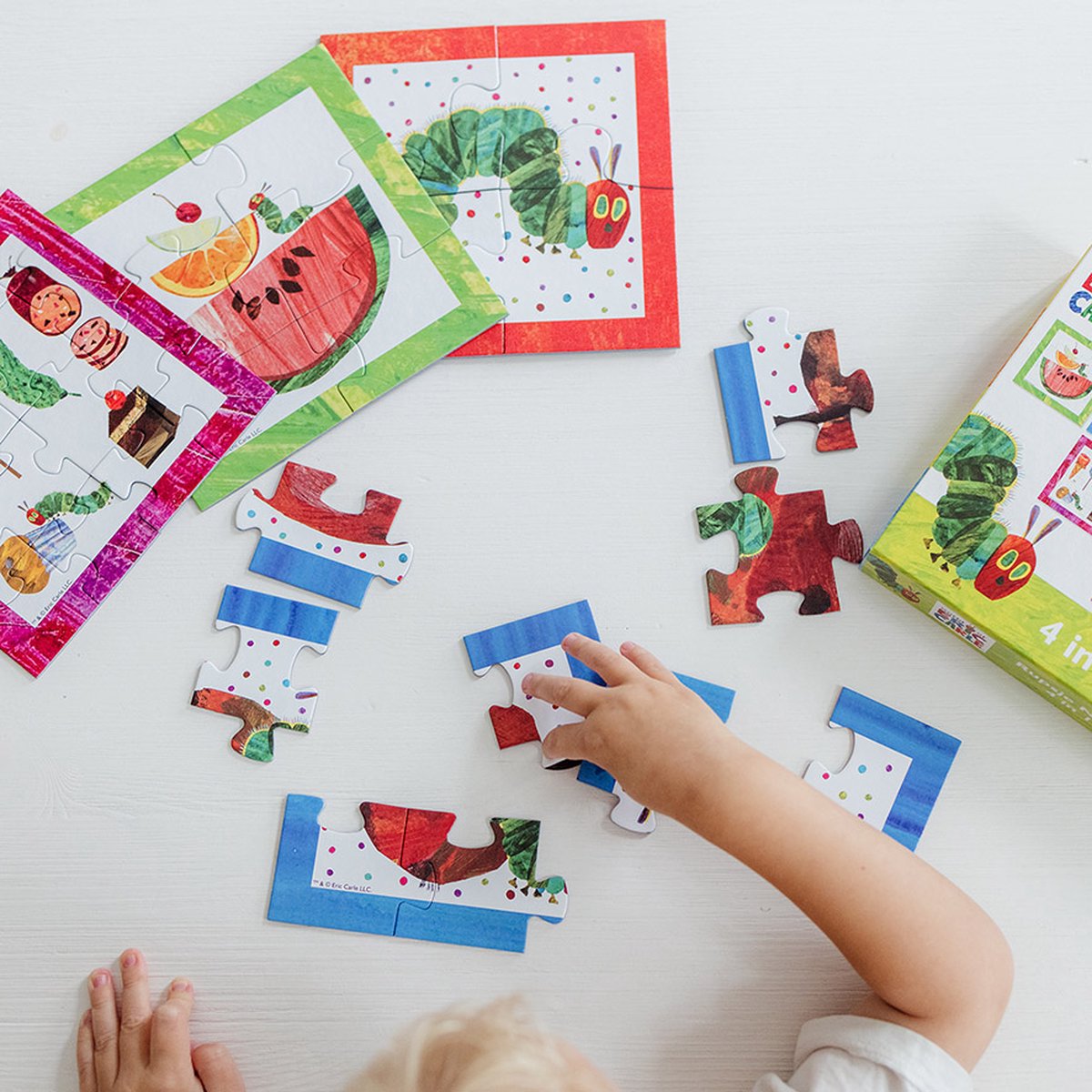 Rupsje Nooitgenoeg puzzel 4 in 1 educatief peuter speelgoed - kinderpuzzel 4x6x9x16 stukjes leren puzzelen - cadeautip puzzel 3 jaar en ouder - Bambolino Toys — afbeelding 5