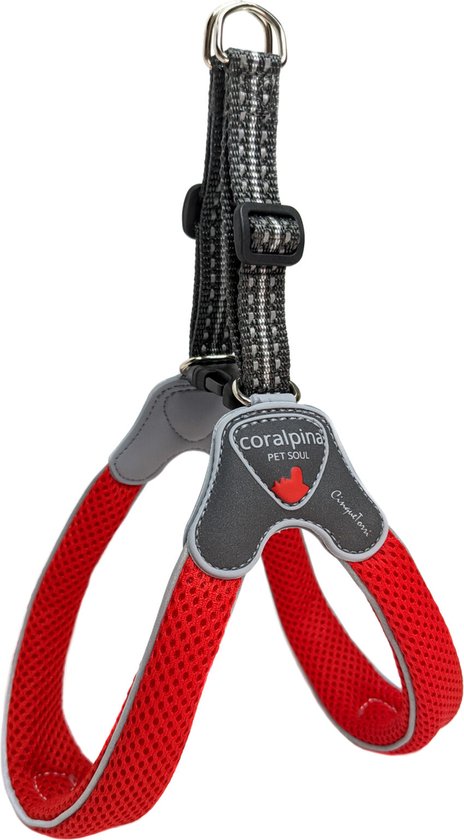 Coralpina - Cinquetorri - Luxe Hondenharnas - Rood - Maat 6: 45-55 cm / 7-10 kg.