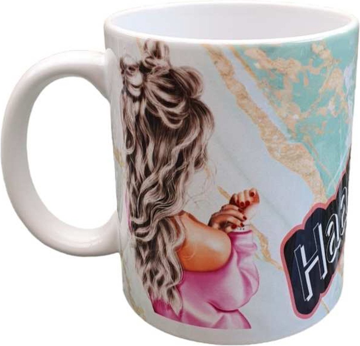 Bedrukte koffie beker - mok haarstylist - kapsalon - kapster - sylist