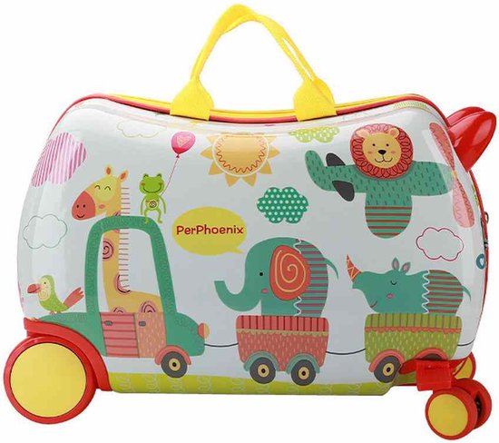 Ride On Dolly kinderkoffer – zitbaar – Animals Joy