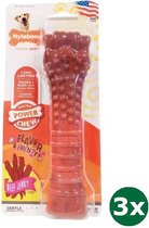 Nylabone textured dura chew beef jerkey voor harde bijters 3x Vanaf 23 kg