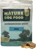 Nature dog food eend - 100% gedroogd spiervlees eend- zeer hoge acceptatie - Abany quality design - training - koekje - hondensnack - kauwmateriaal hond - belonings-koekje - hondensnack trainer hond beloning hond gevriesdroogd eend nature dog food