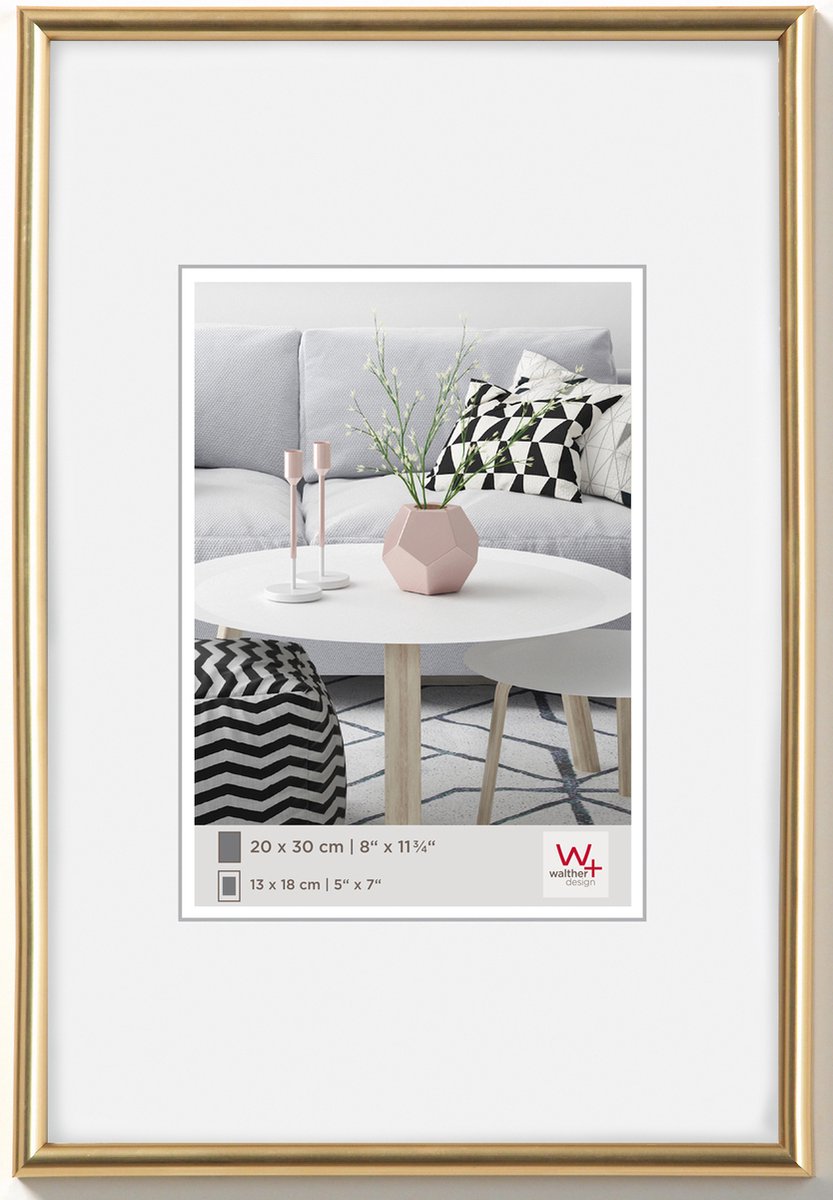 Walther Galeria - Kunststof lijst - Fotoformaat 40x50 cm - Metallic Goud