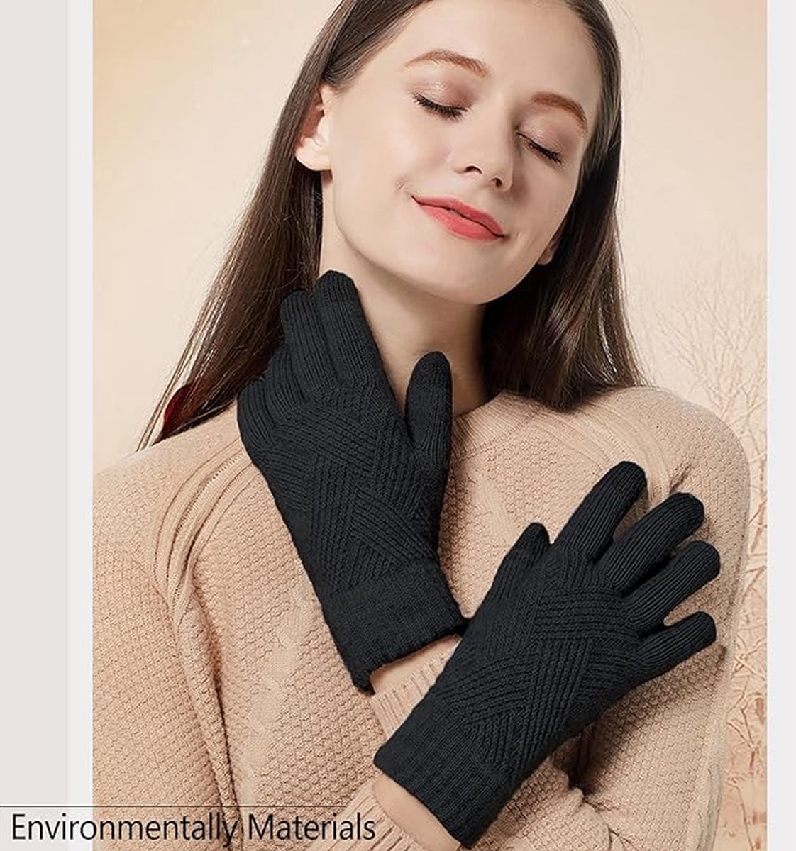 Gants hommes moufles femmes gants d'hiver coupe-vent épais chauds femmes  hiver gants chauds tricotés poignets élastiques hiver hommes gants sms gants