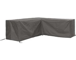 DistriCover Loungesethoes L vorm - 250/90 x 250/90 x 70 (lxbxh) Grijs van hoogwaardig polypropyleen