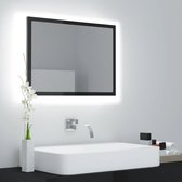 Miroir LED The Living Store - Finition bois et acrylique - 60 x 8,5 x 37 cm - Éclairage RGB