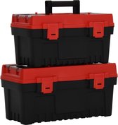 The Living Store Gereedschapskisten - 55 x 27.5 x 28.5 cm / 47.5 x 26 x 25.5 cm - Polypropeen - Ergonomisch handvat