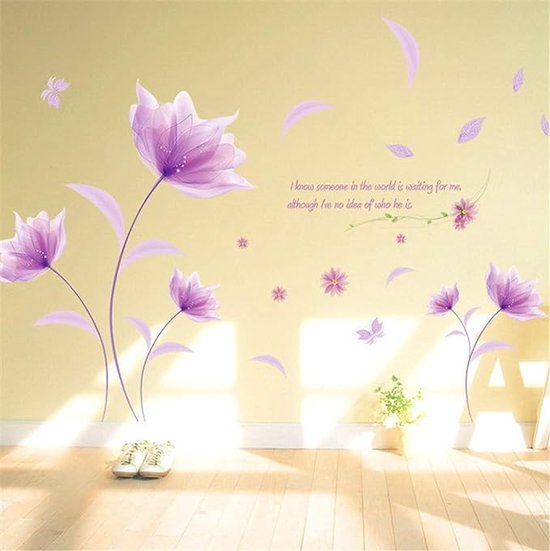 Sticker Fleur Violette - Stickers Fleurs - Autocollant