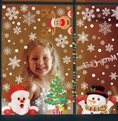 315 STKS Kerst Raam Cling Sticker,10 Vellen Venster Display Leuke Kerstman Sneeuwman Rendier Dubbelzijdig Kerst Venster Decals Herbruikbare Xmas Decoraties voor Home/Winkel/Party (A)