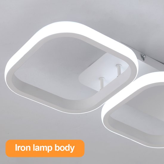 LuxiLamps - Plafonnier Moderne à 3 Head - Lustre - Plafonnier - 52 cm - Wit - Plafonnier