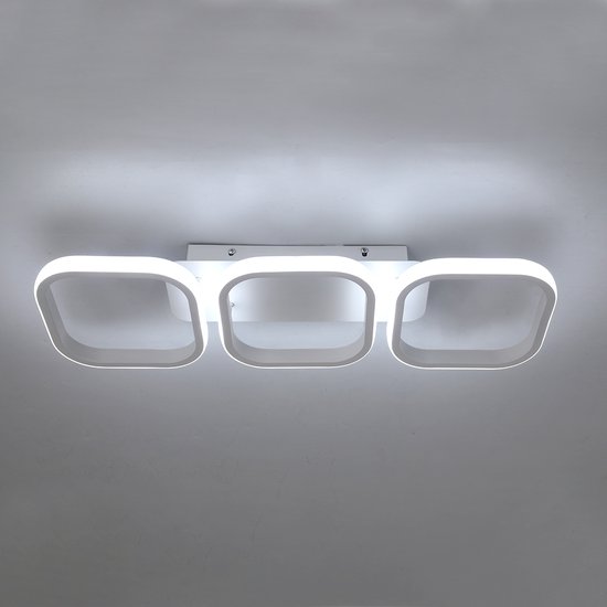 LuxiLamps - Plafonnier Moderne à 3 Head - Lustre - Plafonnier - 52 cm - Wit - Plafonnier