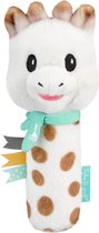 Sophie de giraf Knijprammelaar - Rammelaar - Baby speelgoed - Kraamcadeau - Babyshower cadeau - Vanaf 3 maanden - Pluche - 16x6x6.5 cm - Wit/Bruin/Turquoise