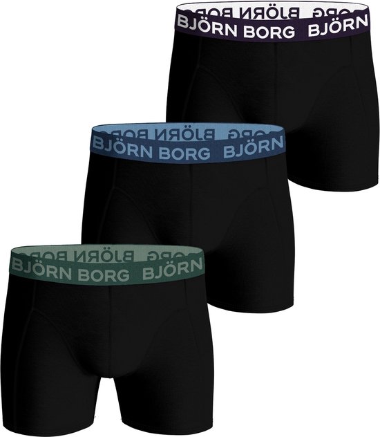 Björn Borg Cotton Stretch boxers - heren boxers normale lengte (3-pack) - multicolor - Maat: XXL