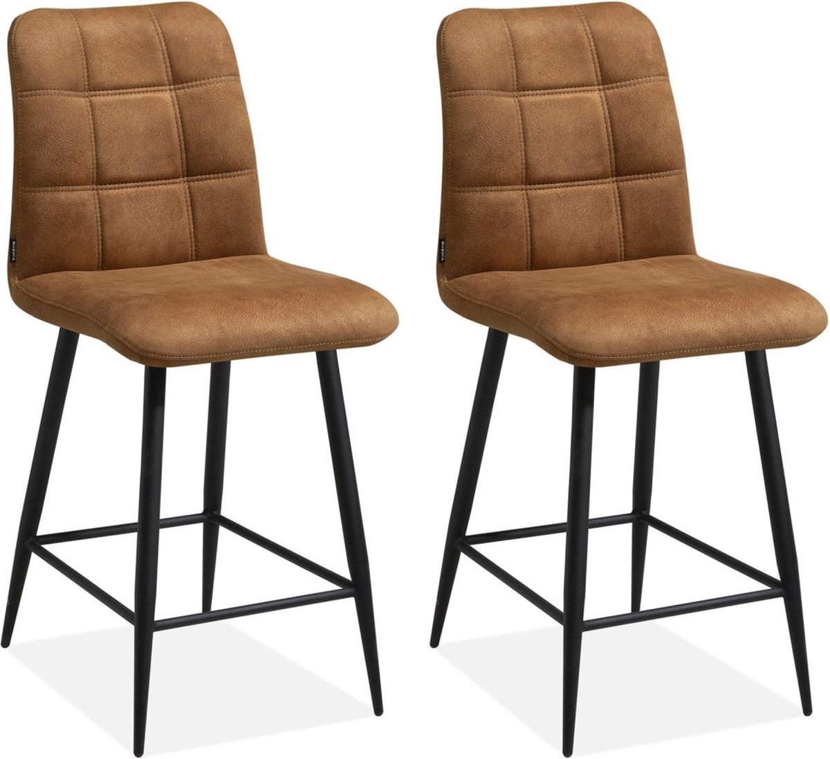 Barstoel Dex - Cognac (set van 2 stoelen)